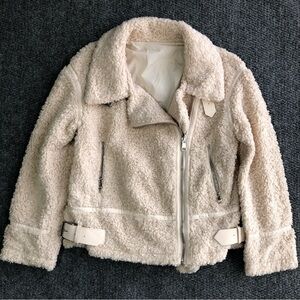 a.n.a a new approach reversible faux Sherpa moto jacket size small